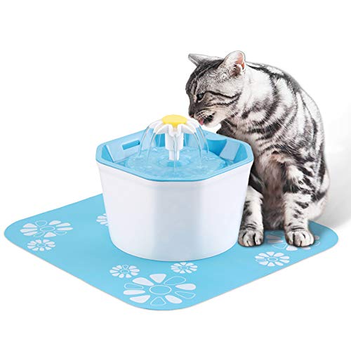 Neborn Fuente de Agua Potable para Mascotas de 1.6 litros Estilo con Bomba Super silenciosa y Filtro reemplazable Dispensador de Agua eléctrico automático para Gatos y Perros Size 1 pcs