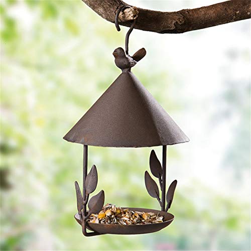 NEHARO Comedor de pájaros amistosos Alimentador de pájaros Rural Cesta Colgante Colgantes Balcón Patio Decoración Colgante Comederos Colgantes (Color : Multi-Colored, Size : Free Size)