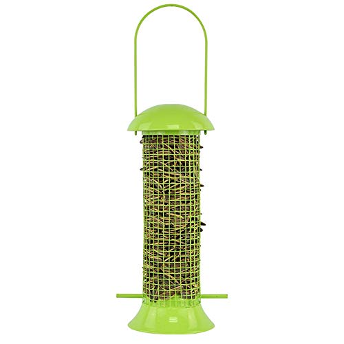 NEHARO Comedor de pájaros amistosos Balcón Parque de Las Aves de Pintura alimentador del pájaro Green Grid Fruta Comederos Colgantes (Color : Multi-Colored, Size : Free Size)