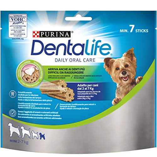 Nestlé Purina Dentalife Snacks y chuches dentales para Perros Mini 69 g - Pack de 5