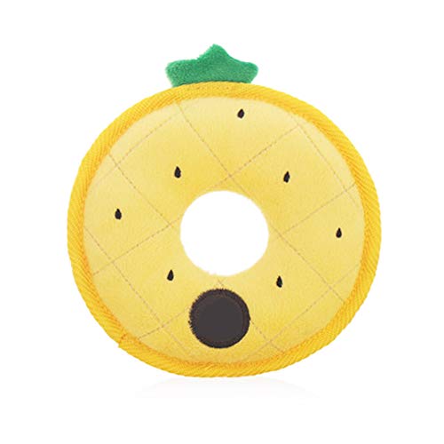 NHP Juguete de Donut para Cachorros de Entrenamiento, Resistencia a los Dientes para moler y vocalizar el Anillo de Bichon, artículos para Mascotas en círculo