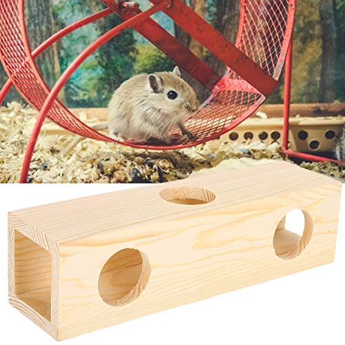 Nicoone Hámster túnel de madera cámara escondite tubo de extensión para hámster casa laberinto casa para mascotas pequeñas entrenamiento jugando ejercicio