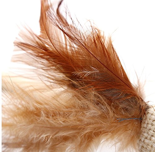 Nikgic Long 40 cm Lino Niedlich Gallina Muelle Juguete Gato Juguete Interactivo Calidad Madera Varilla Flexible Juguete Interactivo Pädago gisches Juguete