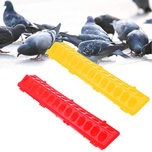 niumanery Plastic Flip-Top Bird Poultry Long Trough Feeding Chicken Animal Farming Tool Supplies New