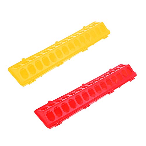 niumanery Plastic Flip-Top Bird Poultry Long Trough Feeding Chicken Animal Farming Tool Supplies New