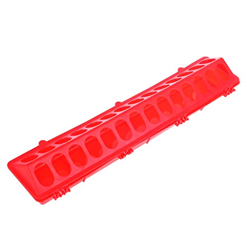 niumanery Plastic Flip-Top Bird Poultry Long Trough Feeding Chicken Animal Farming Tool Supplies New