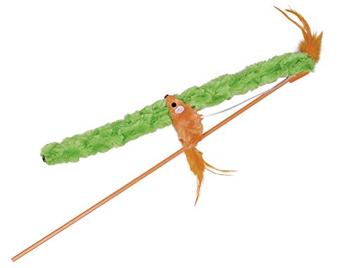Nobby Plumero de Gato con Barra de Juguete: 45 cm, Juguete: 37 cm.