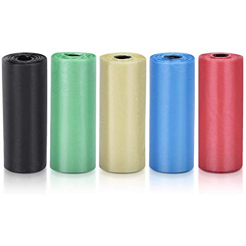 Nobleza - 1800 Conde Bolsas Caca Perro Bolsas para excrementos de Perros Pack de 120 Rollos 5 Colores