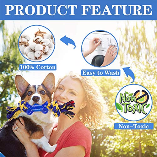 Nobleza - Juguetes para Perros, Juguetes de Cuerdas y Juguetes de Peluche con Sonido, Pelota de Juguete para Cachorros, 5 Piezas de Juguete masticable y chirriante con Bolsa interactivos