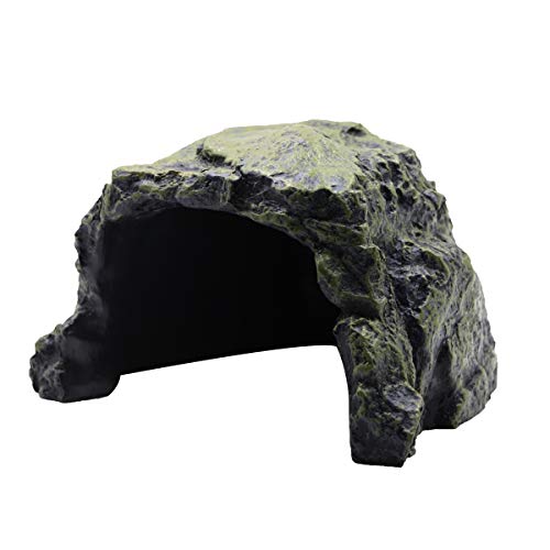 nomal MYB Supplies reptil escondite acuario decoración rocas, tortuga de peces serpiente lagartija rana cangrejo escondiendo cueva, peceras ornamentos decorativos