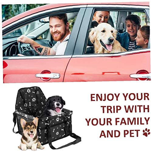 NorCWulT Cubierta De Asiento De Coche con Perro Asiento Libre del Animal Doméstico De La Correa Cubiertas Impermeables Doblar hacia Abajo Flaps Pequeña Cesta Hamaca (Pata De La Médula De Impresión)