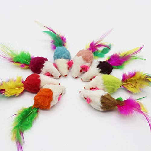 Nrew The Cat Supplies Pet Cat Toy Se burlan de los Gatos Ratón mecánico Juguete para Gatos Ratoncito Colorido