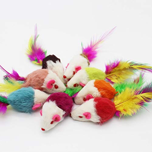 Nrew The Cat Supplies Pet Cat Toy Se burlan de los Gatos Ratón mecánico Juguete para Gatos Ratoncito Colorido