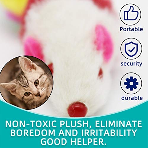 Nrew The Cat Supplies Pet Cat Toy Se burlan de los Gatos Ratón mecánico Juguete para Gatos Ratoncito Colorido