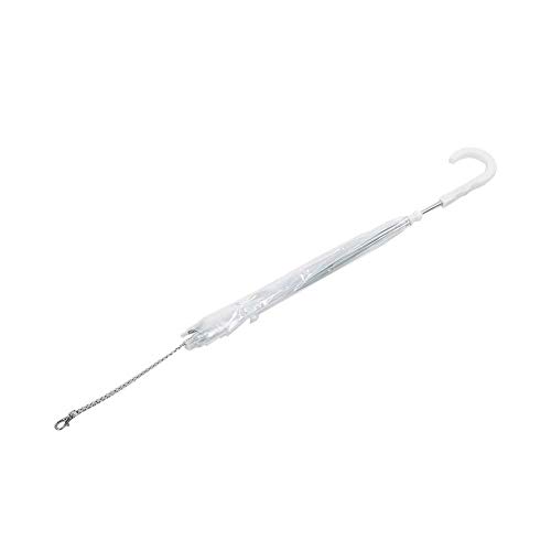 Nunafey Costillas de Acero Inoxidable, película de PE Paraguas de Gato para Perros, Correa de Paraguas de Perro, Resistente a la Lluvia para Salir con una Mascota como Cuerda de tracción(Transparent)