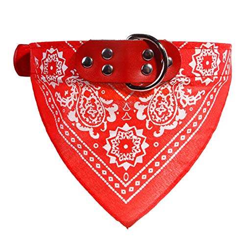 NV - Diadema ajustable para perro con estampado jacquard de piel sintética, 7 piezas
