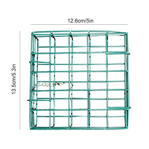 NYKK Comedero para pájaros Dispensador de Alimentos de Aves de Aves de Aves Cuadrado Alimentador de pájaros Colgantes Alimentador de Sebum Comederos Colgantes