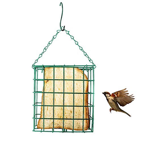 NYKK Comedero para pájaros Dispensador de Alimentos de Aves de Aves de Aves Cuadrado Alimentador de pájaros Colgantes Alimentador de Sebum Comederos Colgantes