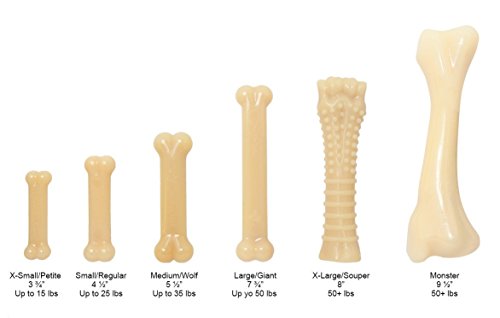 Nylabone Paquete de 4 huesos con sabor a tocino dura