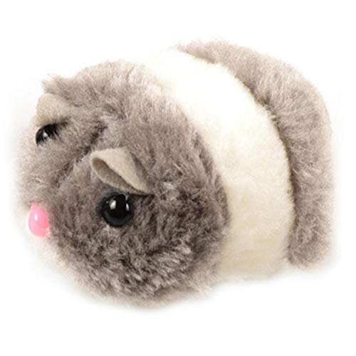 Odoukey Gato y ratón Juguetes móvil interactiva del ratón Peludo Peludo Captura persecución Gatito Gris Interior Mascota