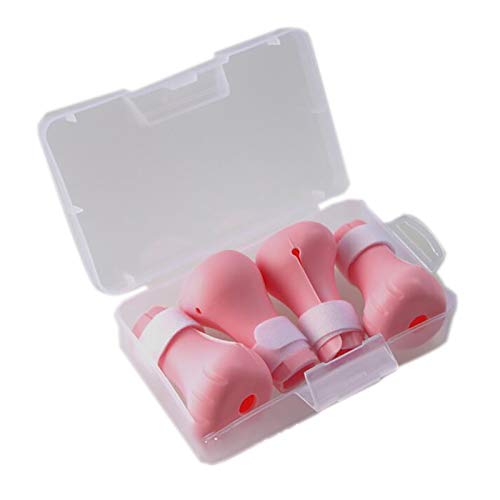 OMKMNOE - Botas antiarañazos, silicona para pies de baño para mascotas, protección ajustable, para gatos, patas, para el hogar, tratamiento de revisión, color rosa