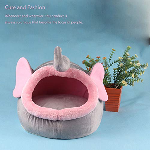 Oncpcare Cálido Kitty House - Casa portátil para cobayas, cobayas, cobayas, forma de elefante, para animales pequeños como gatito, cachorro, cobaya, chinchilla, ardilla, erizo en invierno