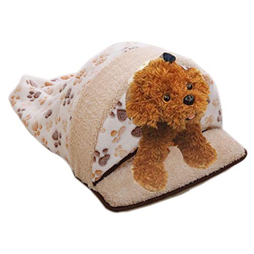 Oncpcare Cama cálida de invierno para animales pequeños con cortina, cama desmontable para gatos, conejos, conejos, cobayas, cobayas, conejos, chinchillas, degu, hurones, cobayas, erizos