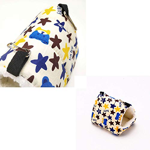 Oncpcare Cama cálida de invierno para pequeños animales jugando suave erizo cama durmiendo linda hamster hamaca para pájaros para colgar en casa de gerbo, cobaya, cerdo, degu Drawl erizo