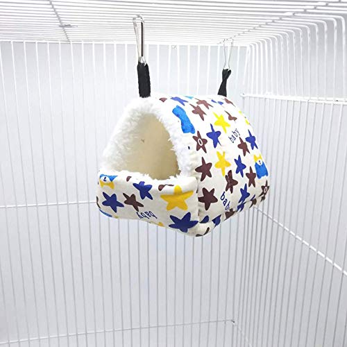 Oncpcare Cama cálida de invierno para pequeños animales jugando suave erizo cama durmiendo linda hamster hamaca para pájaros para colgar en casa de gerbo, cobaya, cerdo, degu Drawl erizo