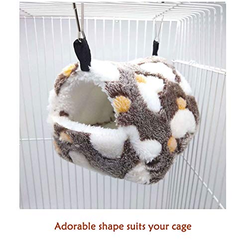 Oncpcare Cama de hámster cálida de invierno para jugar a hámster suave hamaca para dormir lindos animales pequeños nido para colgar en casa para jóvenes cobayas, degu Drawl Erizo
