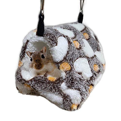 Oncpcare Cama de hámster cálida de invierno para jugar a hámster suave hamaca para dormir lindos animales pequeños nido para colgar en casa para jóvenes cobayas, degu Drawl Erizo