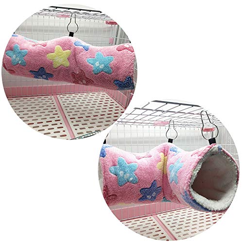 Oncpcare Túnel colgante para animales pequeños, juguetes para hámster colgantes, hamacas planeadoras de azúcar, accesorios para jaula, para chinchilla, hurón, ardilla, cobaya, rata jugando durmiendo