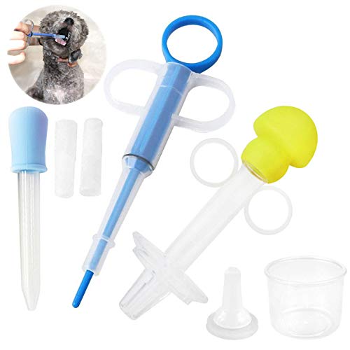 OneBarleycorn - Mascota Perro Gato Cápsula Pastillero Popper Piller Pusher Jeringa Dispositivo de Alimentación