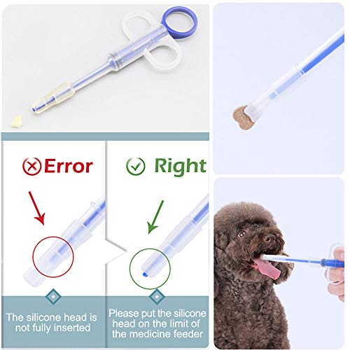 OneBarleycorn - Mascota Perro Gato Cápsula Pastillero Popper Piller Pusher Jeringa Dispositivo de Alimentación