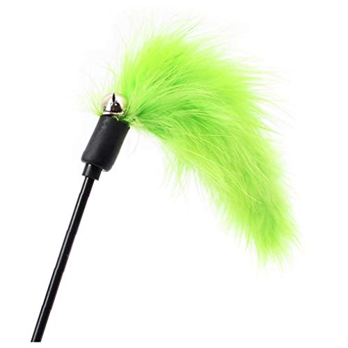 Oulensy Juguete Interactivo Gato Color Al Azar Juguete Interactivo Premium para Mascotas Plumas De Pavo Colorido del Gato Se Pega Tease Dropship