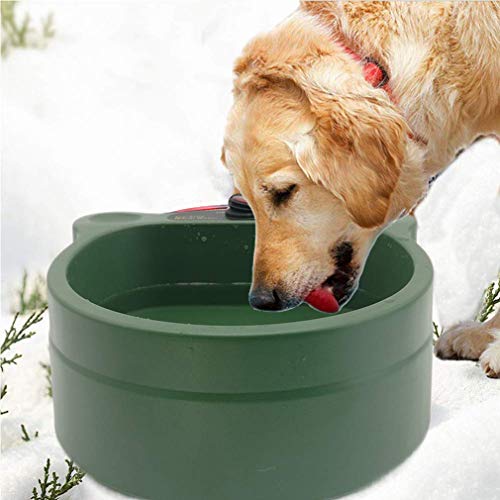 Outdoorheated Tazón para el perro, Calefacción Gatos Perros Triturador 2.2L de gran volumen inteligente de la temperatura constante del medio ambiente para la Alimentación y la calefacción por agua