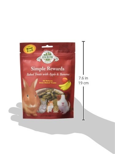 OXBOW Animal Health Simple Reward Apple Banana Oven Baked Fiber Rich Treats 2z