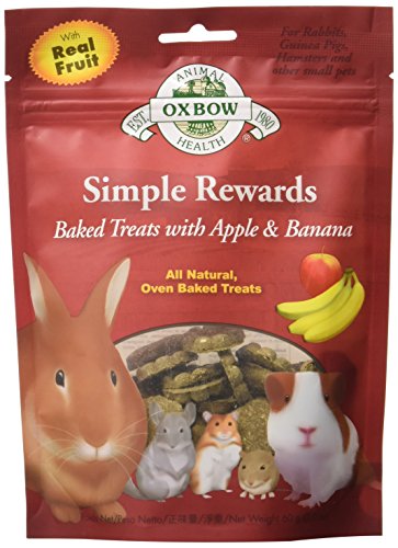 OXBOW Animal Health Simple Reward Apple Banana Oven Baked Fiber Rich Treats 2z