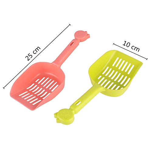 Pala para Arena para Gatos, Cuchara para tamizar Arena para Gatos, Herramienta de Limpieza, recogedor de heces para Mascotas, Color Rosa