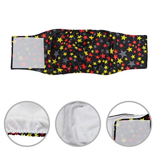 Pañales Lavables para Perros Pañales de Perro Macho Bandas de Vientre de Perro (L, 3 pañales)