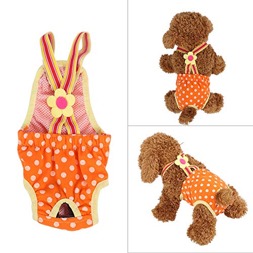 Pantalones sanitarios para perros, 6 tamaños Mujer Mascota Cachorro de perro Pañal del pañal Perrito del gatito Calzados sanitarios fisiológicos Pantalones de liga menstrual Pantalones de ropa (S)