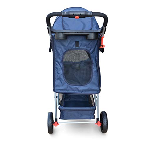 Papilioshop Balto - Cochecito plegable para perro mascota gato (azul)