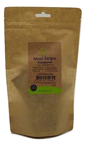 Paw Natural Golosinas para perros | 150 g rayas canguro | 100% sin gluten ni cereales | de carne fresca de animales sanos
