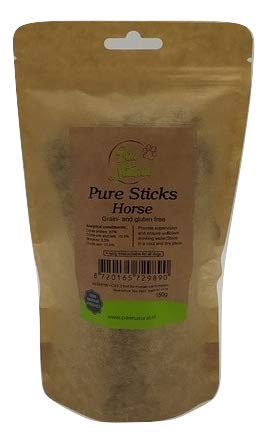 Paw Natural Golosinas para perros, 150 g, tiras de caballo, 100% sin gluten ni cereales, de carne fresca y saludable