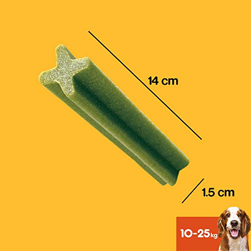 Pedigree Pack de Dentastix Fresh de uso Diario para la Limpieza Dental y Contra el Mal Aliento de Perros Medianos (4 Packs de 28ud)
