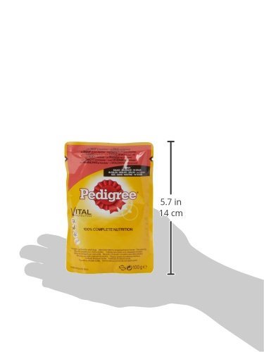PEDIGREE Vital Protection Comida para perros con pollo y cordero en gelatina - Caja de 84 bolsitas x 100 g (Total: 8.4 kg)