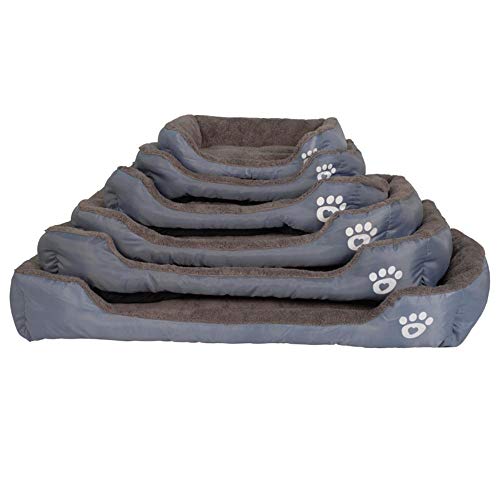 PENVEAT S-3XL 9 Colores Paw Pet Sofá Camas para Perros Parte Inferior Impermeable Suave vellón Cálido Gato Cama Casa Petshop Cama Perro, Verde, M
