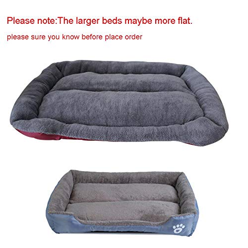 PENVEAT S-3XL 9 Colores Paw Pet Sofá Camas para Perros Parte Inferior Impermeable Suave vellón Cálido Gato Cama Casa Petshop Cama Perro, Verde, M