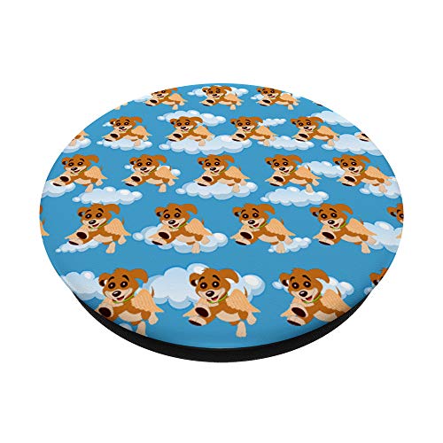 Perro Ángel Lindo Cachorro Amante De Los Animales Dibujos PopSockets PopGrip: Agarre intercambiable para Teléfonos y Tabletas