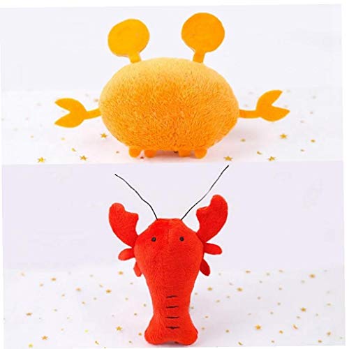 Perro De Mascota 1pc Langosta Linda del Cangrejo Chirrido De Dibujos Animados Juguete Interactivo De Peluche De Juguete para Los Dientes del Perro del Gato del Perrito De Animal Care Rectificado